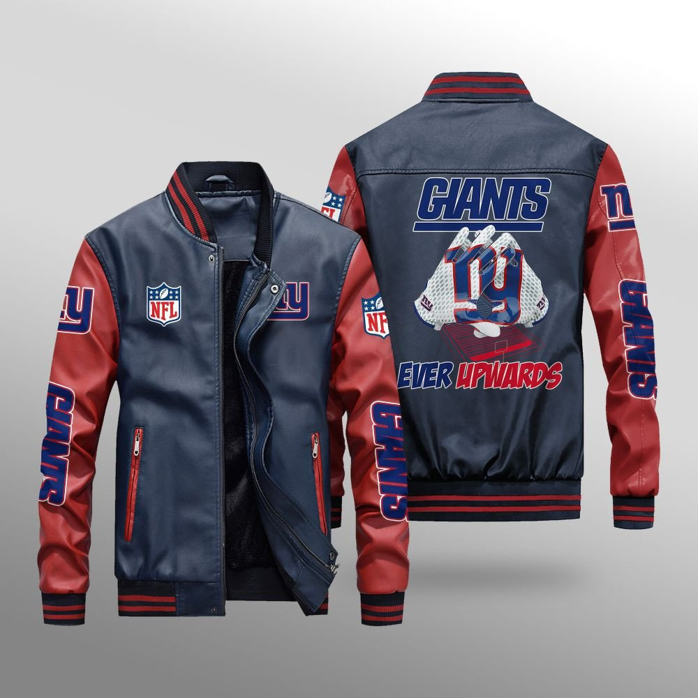 New York Giants Leather Bomber Jacket BG54