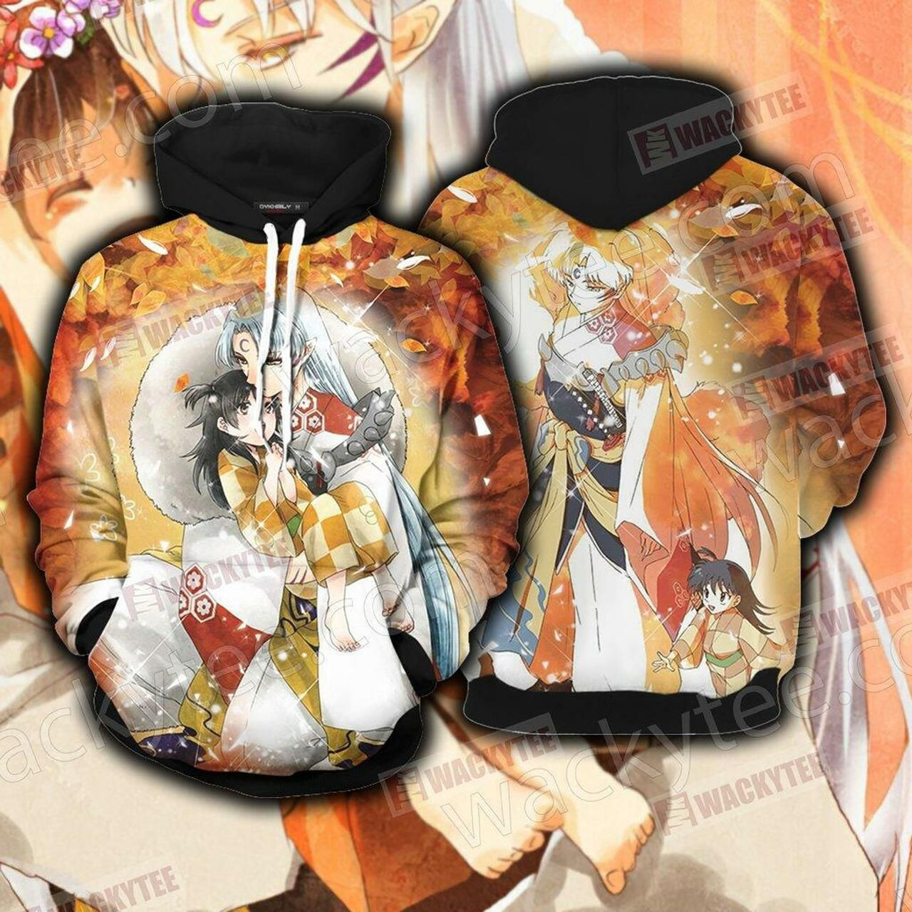 Inuyasha Sesshomaru And Rin Unisex 3D All Over Print Hoodie & Zip Hoodie