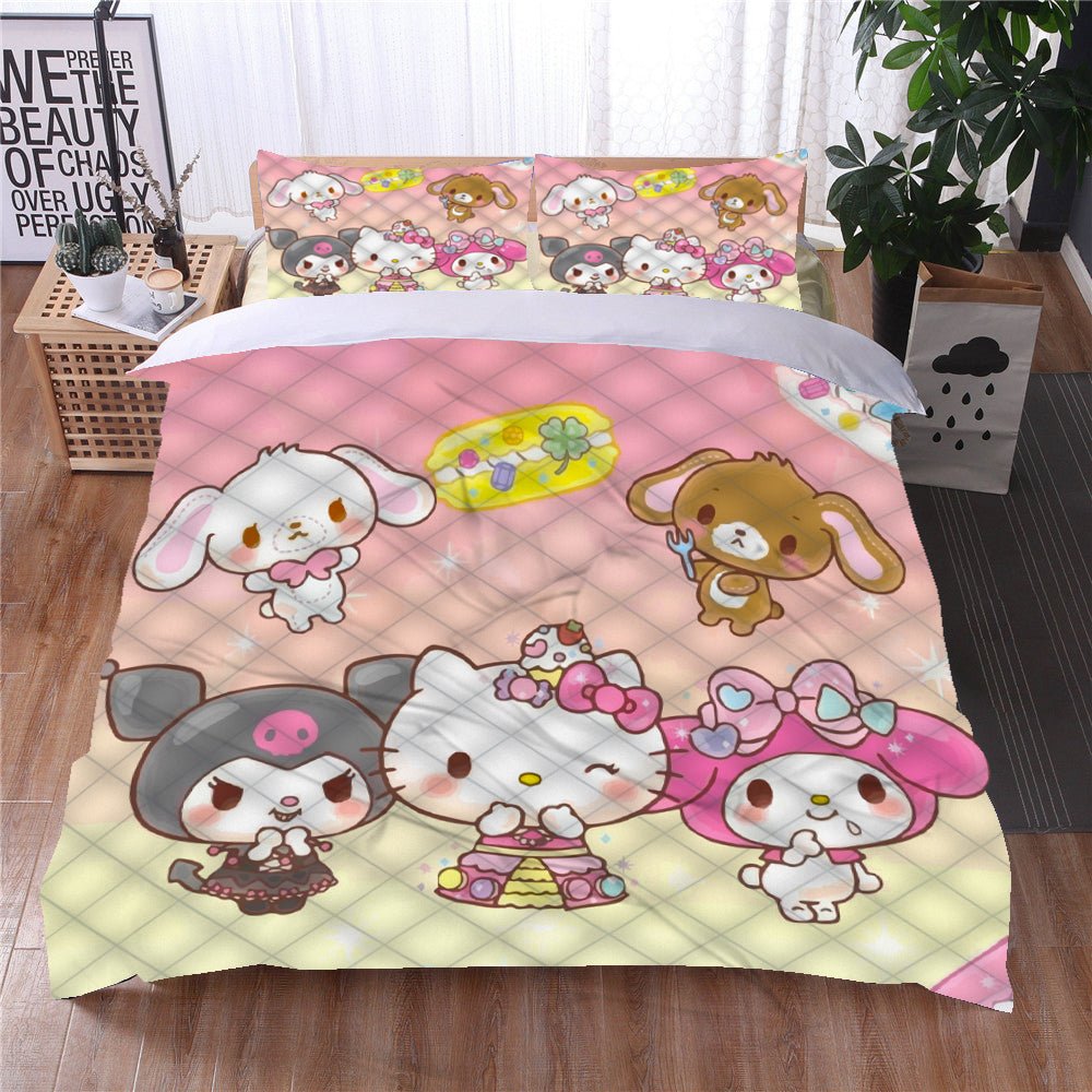 Hello Kitty Bedding Set Hello Kitty Cinnamoroll Sanrio Duvet Covers