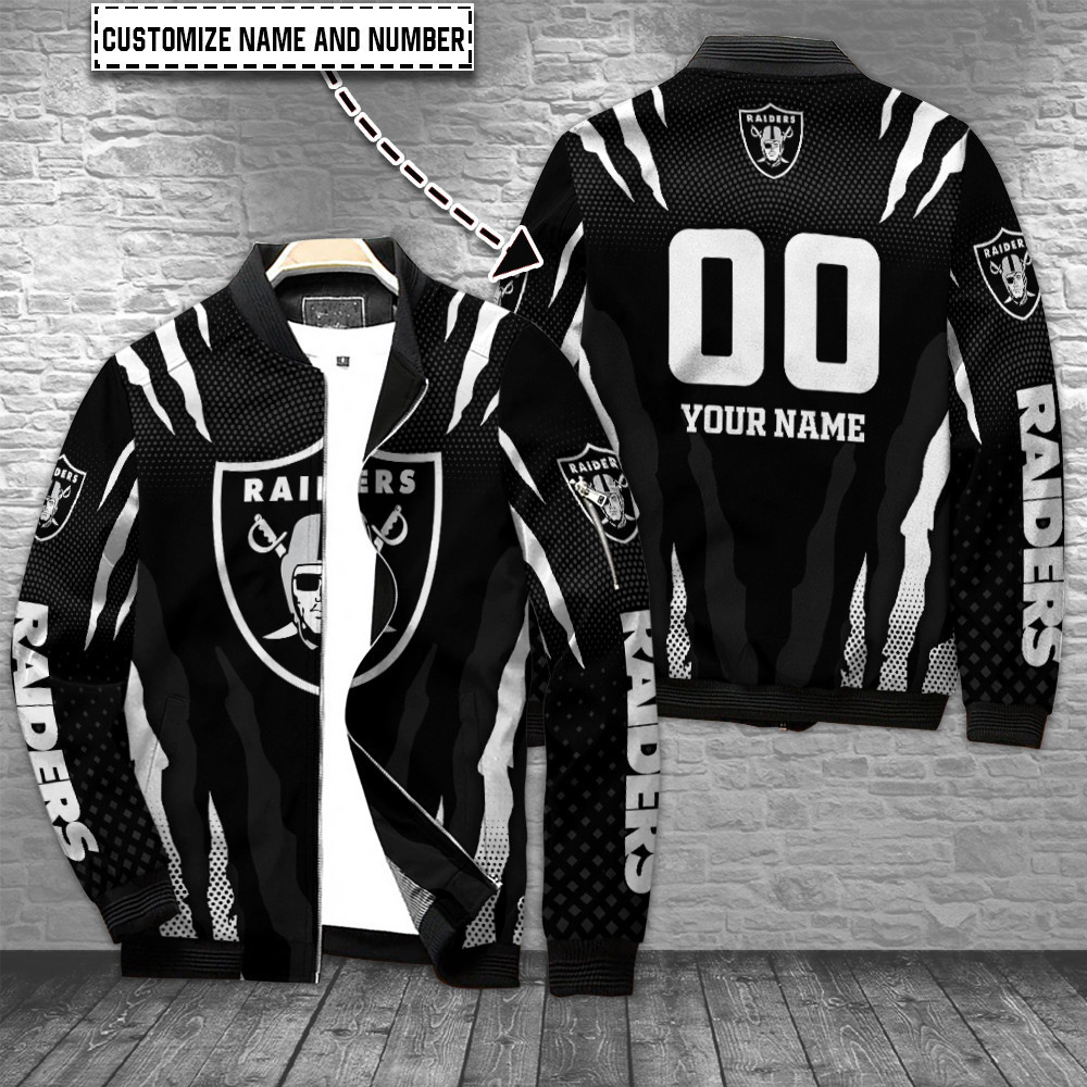 Las Vegas Raiders Personalized Bomber Jacket BG672