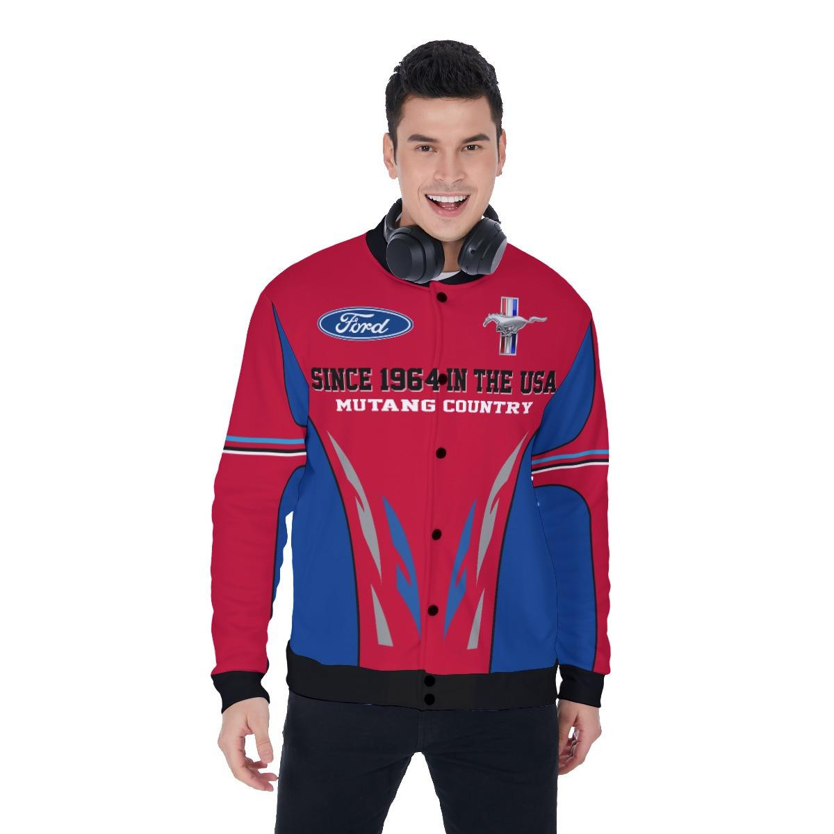 Ford Mustang 1964 Apparel, Ford Mustang 1964 Baseball Jacket 52