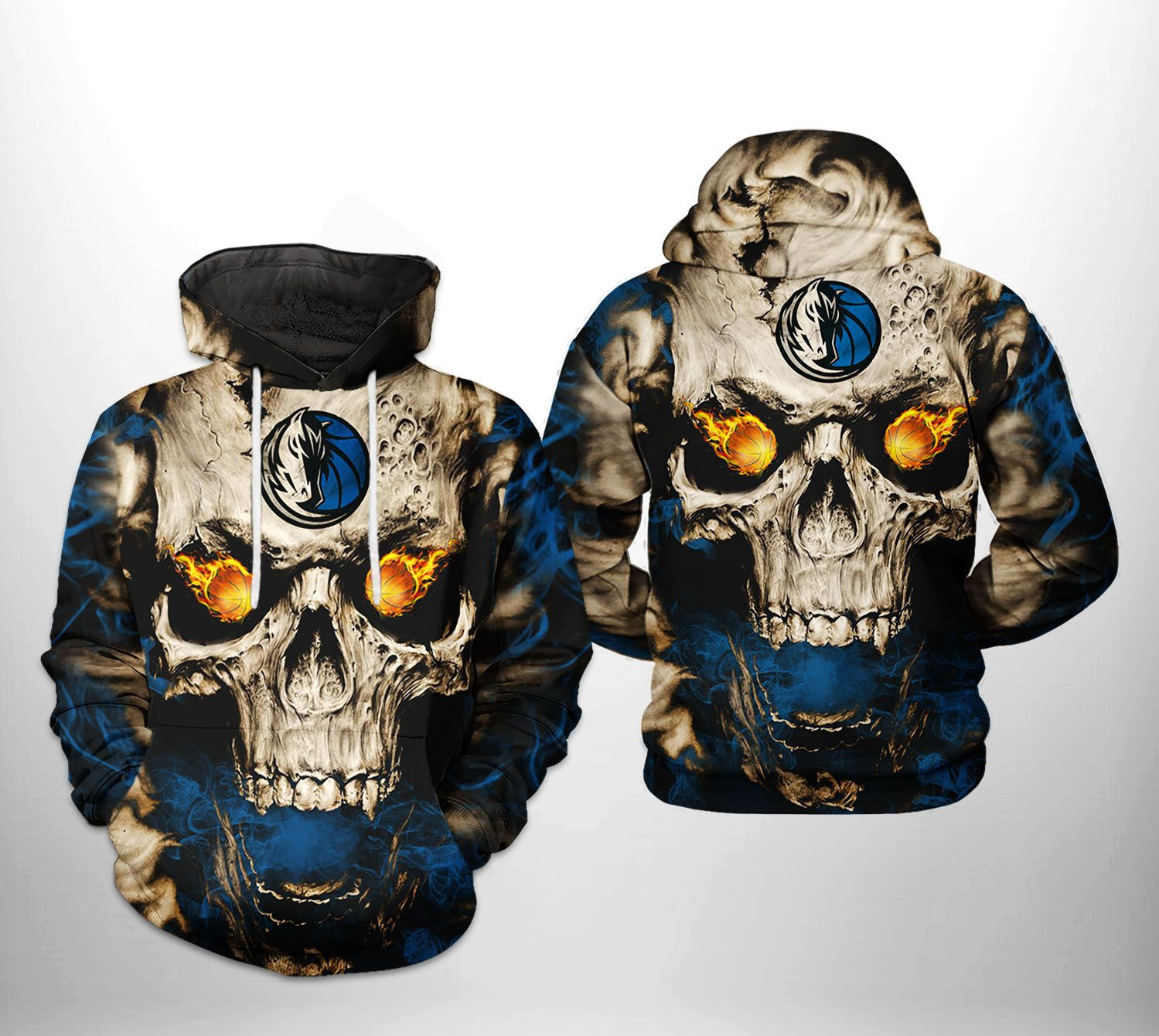 Dallas Mavericks Skull 3D All Over Print Hoodie & Zip Hoodie