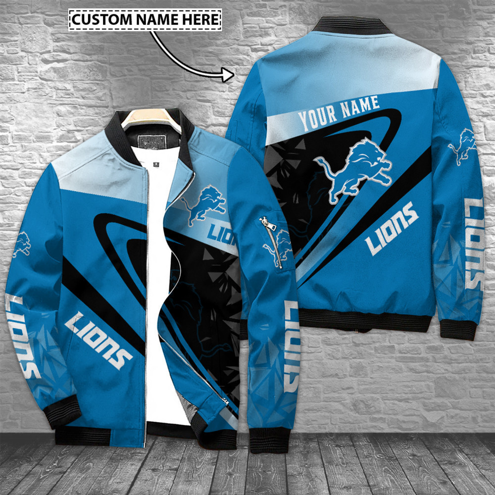 Detroit Lions Personalized Bomber Jacket BG701