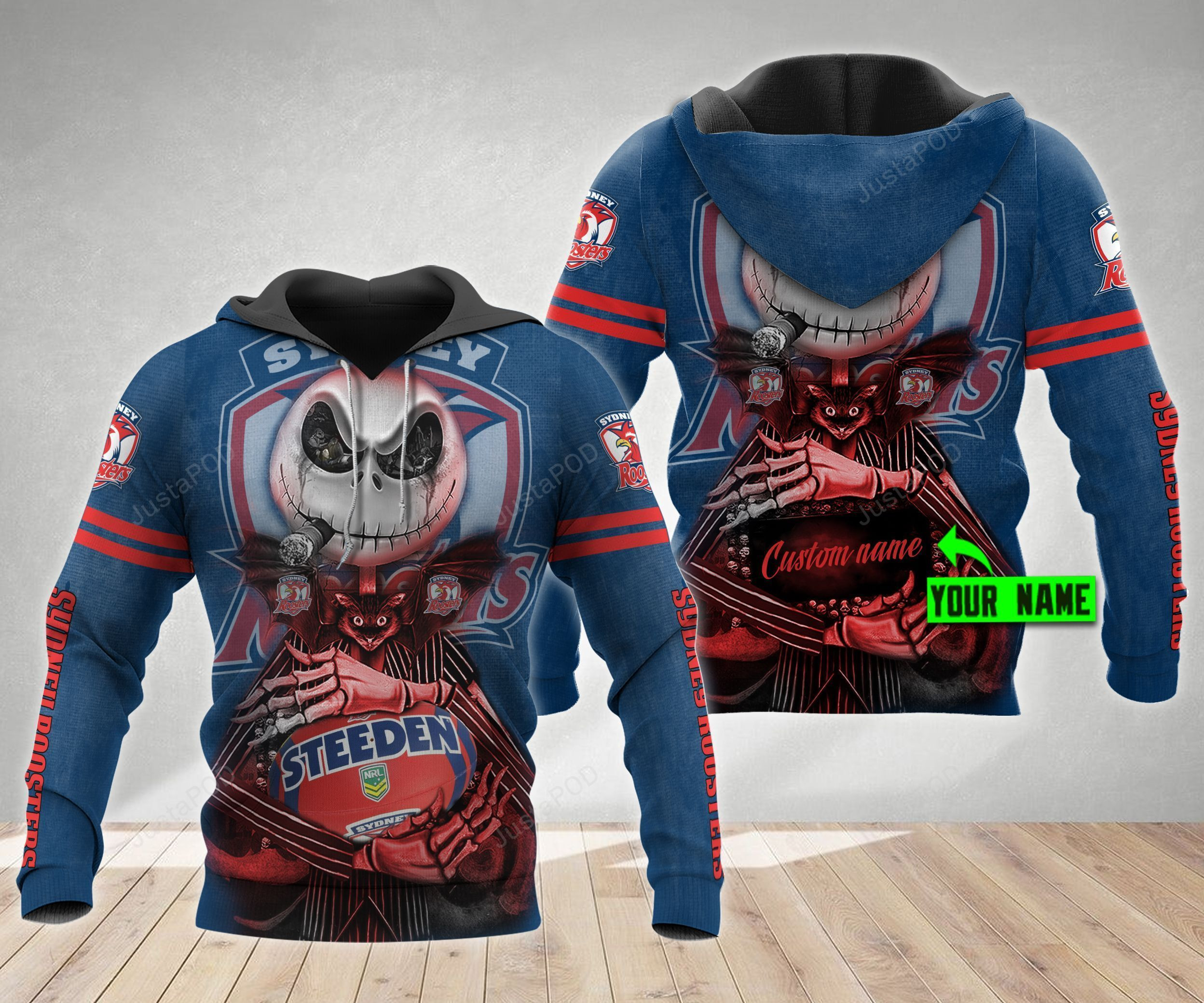 Personalized Sydney Roosters 3D All Over Print Hoodie & Zip Hoodie