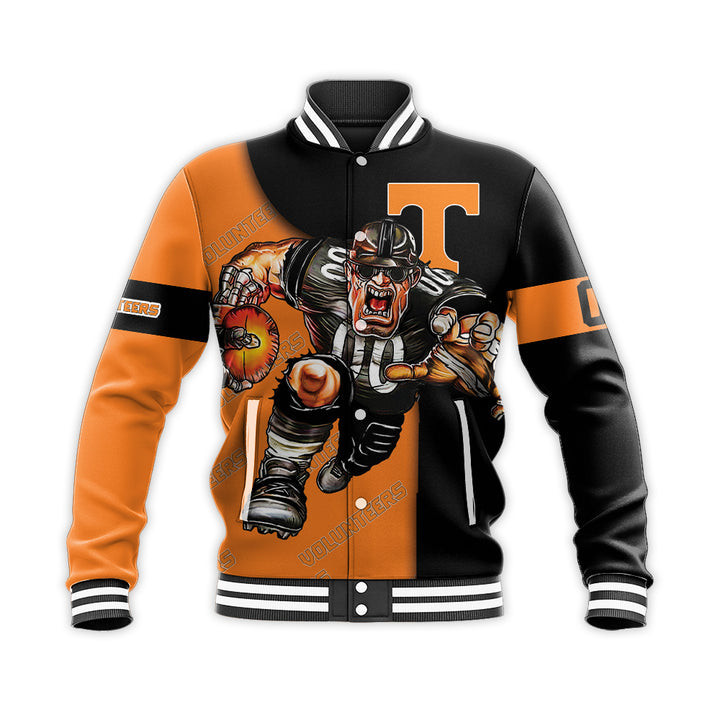 Tennessee Volunteers Custom Number Orange Black Baseball Jacket