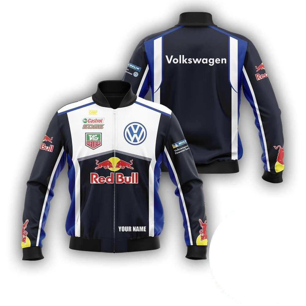 Personalized Volkswagen Red Bull Racing Castrol Edge Bomber Jacket 902