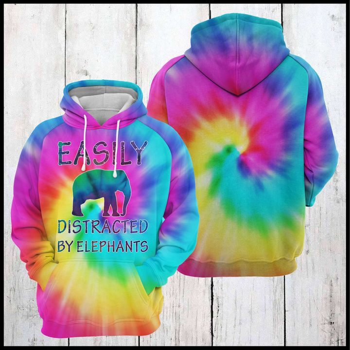 Distracted By Elephant 3D All Over Print Hoodie & Zip Hoodie