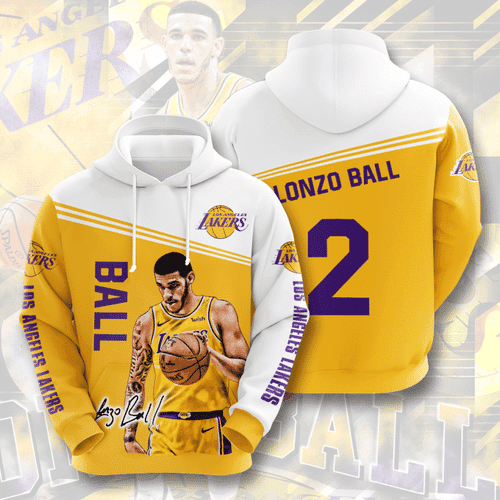 LOS ANGELES LAKERS Lonzo Ball 3D All Over Print Hoodie & Zip Hoodie