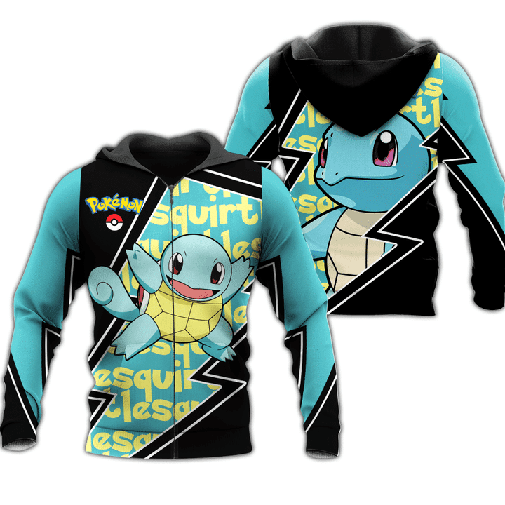 Squirtle Pokemon  3d Hoodie Zip Hoodie
