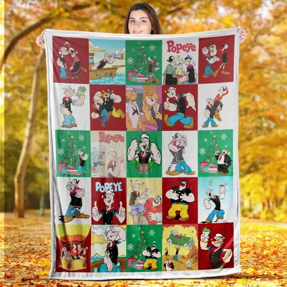 Popeye Fleece Sherpa Blanket