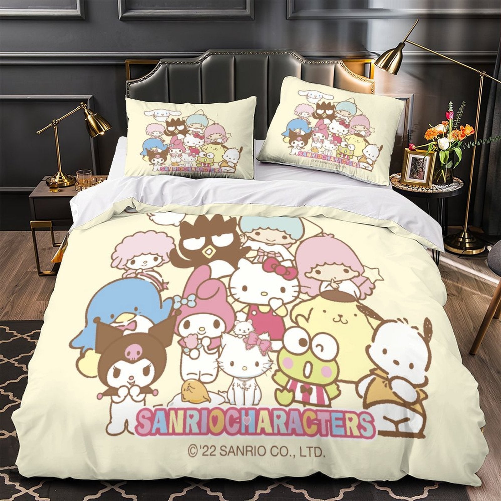 Hello Kitty Bedding Set Sanrio Characters Graphic Duvet Covers