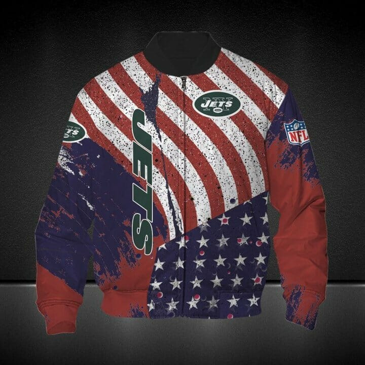 New York Jets American Flag Bomber Jacket
