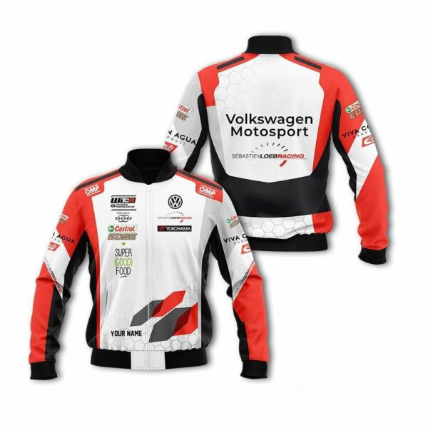 Personalized Sebastien Loeb Volkswagen Motosport Bomber Jacket 869 148