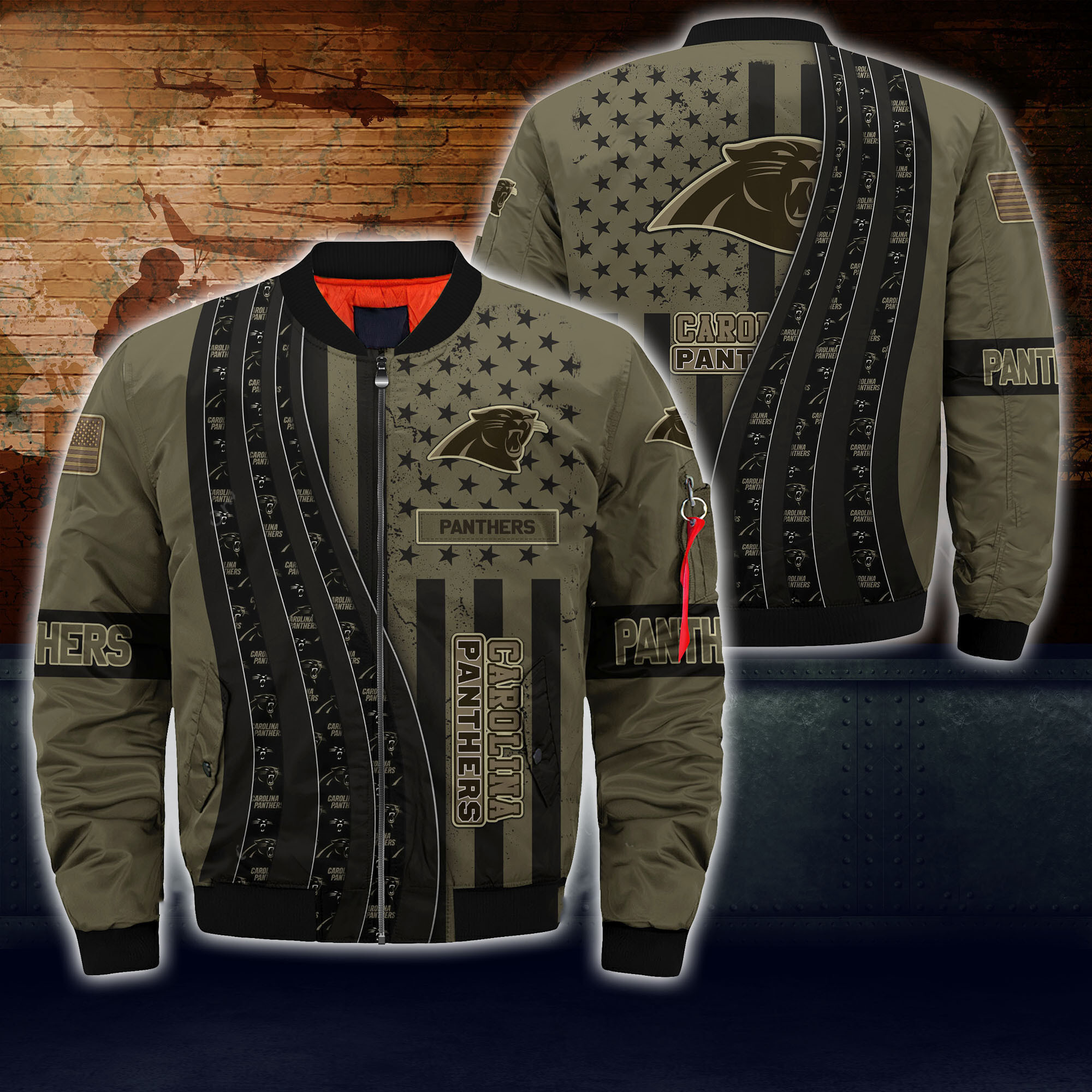 Carolina Panthers Thick Bomber Jacket CS74