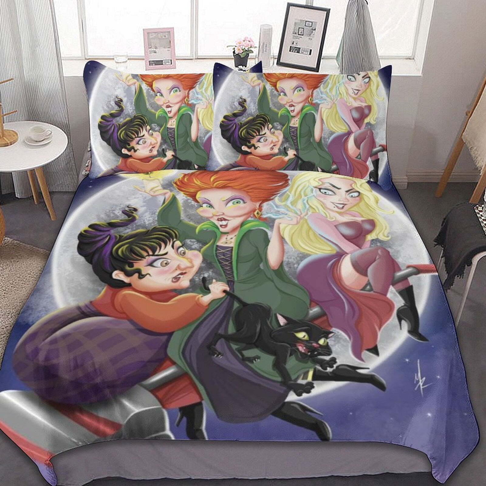 Hocus Pocus Bedding Set Sanderson Sisters Art Style Duvet Covers