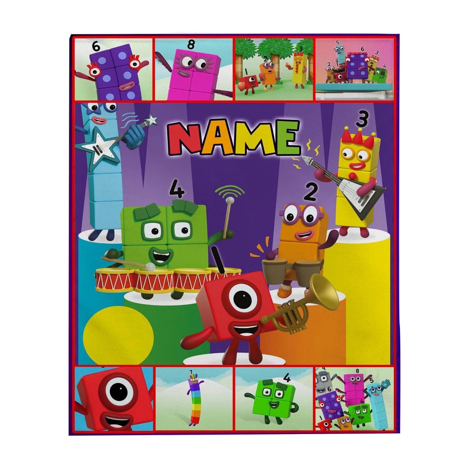 Numberblocks Blanket Personalized Numberblocks Fleece Sherpa Blanket