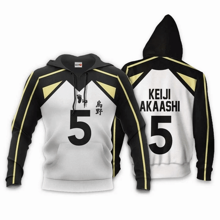 Keiji Akaashi Haikyuu Fukurodani Number 5 3d Hoodie Zip Hoodie