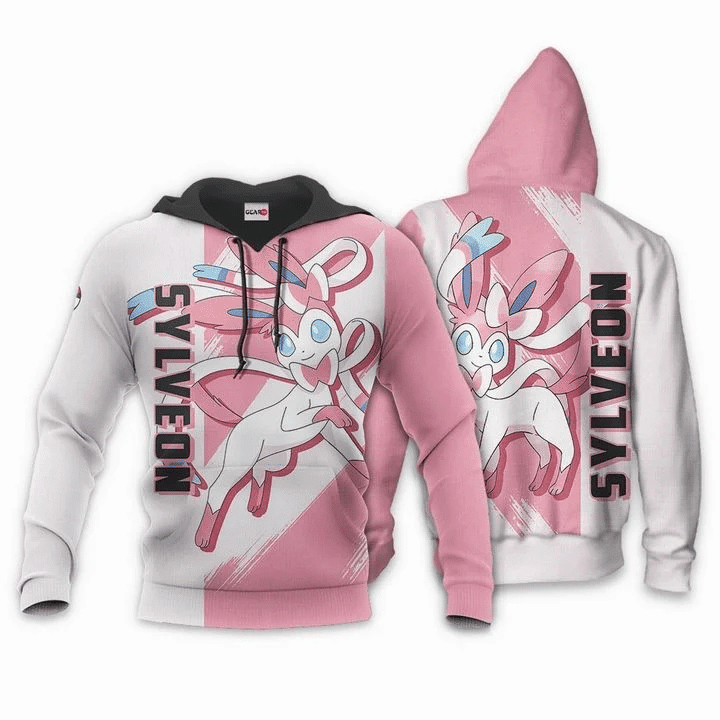 Pokemon Sylveon 3d Hoodie Zip Hoodie