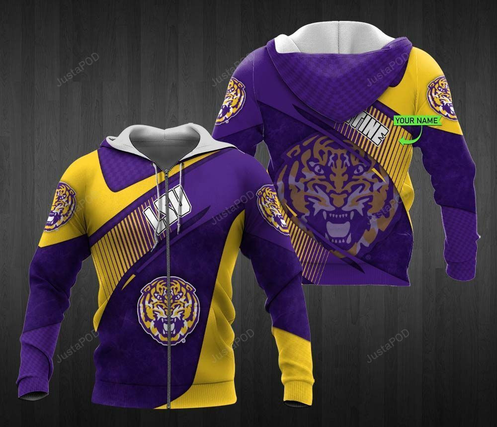 Personalized LSU Tigers Football 3D All Over Print Hoodie & Zip Hoodie