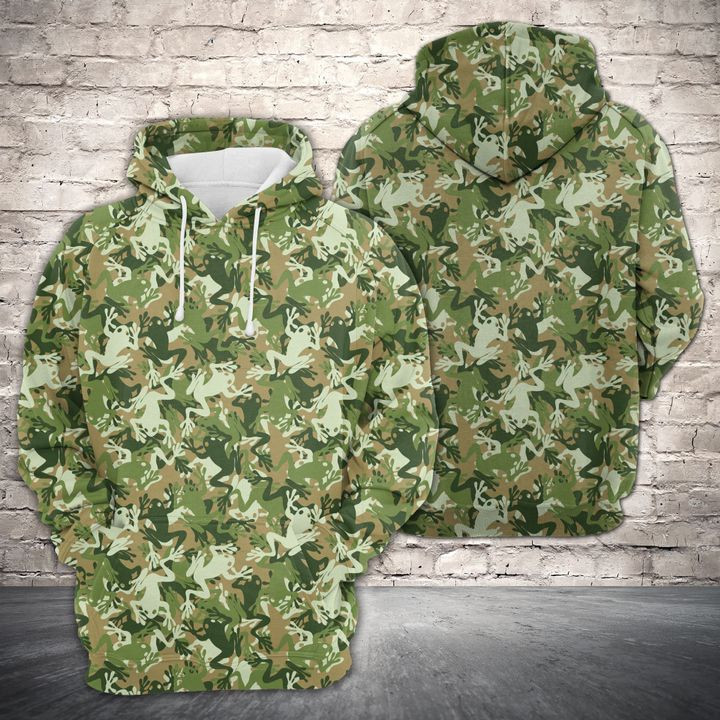 Amazing Camouflage Of Frog 3D All Over Print Hoodie & Zip Hoodie