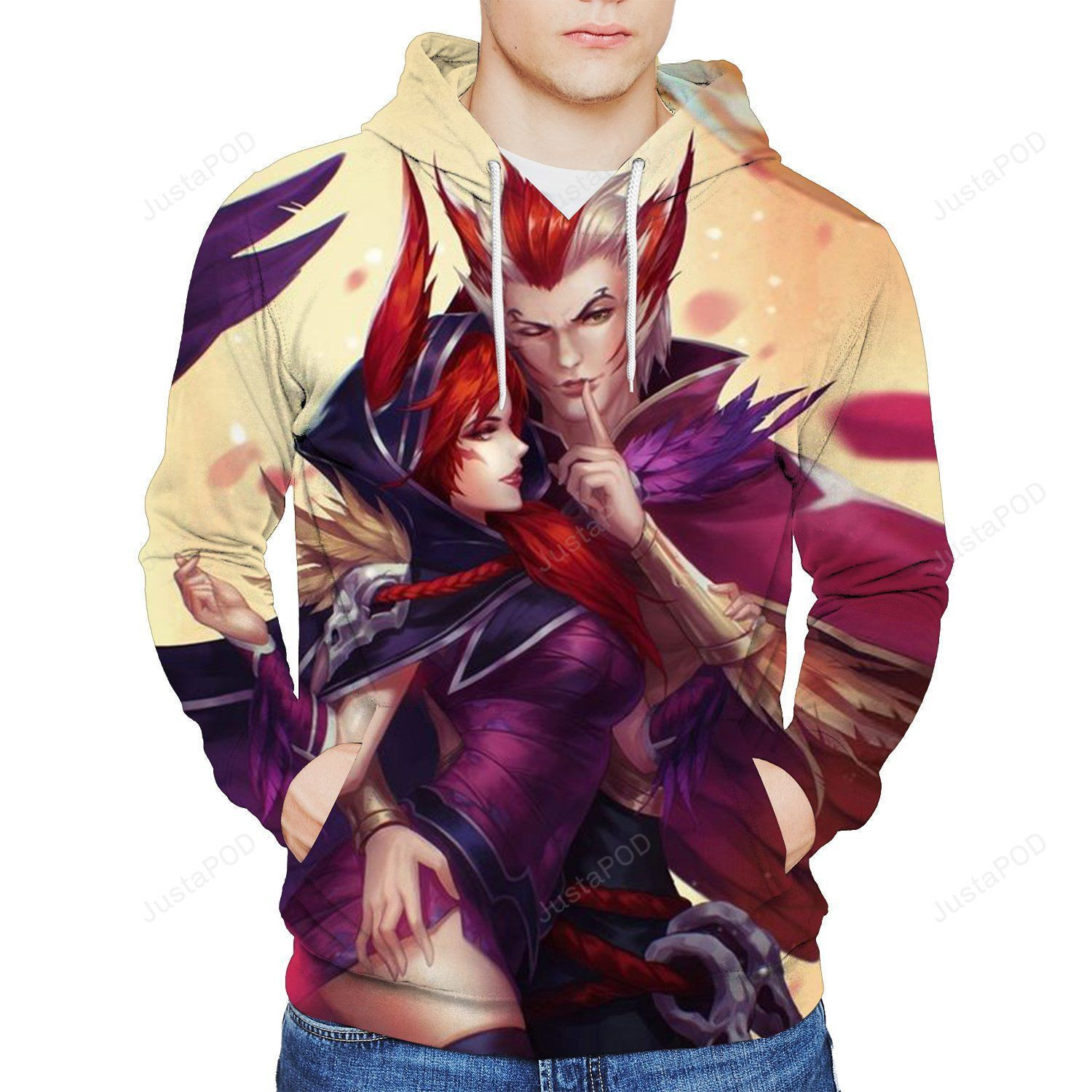 Xayah & Rakan Couple League of Legends 3D All Over Print Hoodie & Zip Hoodie