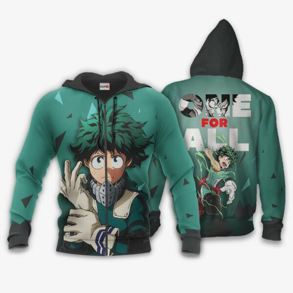 Izuku Midoriya One For All My Hero Academia Anime 2k989 Cartoon 3d Hoodie Zip Hoodie 1136