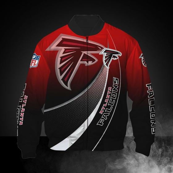 Atlanta Falcons Red Black Bomber Jacket V5