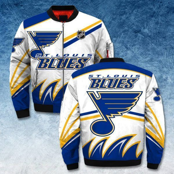 St. Louis Blues White Bomber Jacket