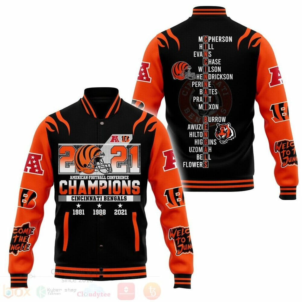 Cincinnati Bengals Black Orange Champions Baseball Jacket