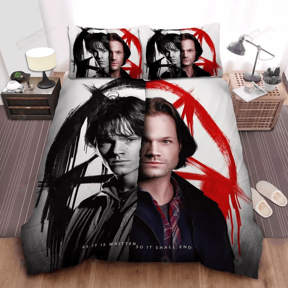 Supernatural Bedding Set As It Is Written So It Shall End Duvet Covers White
