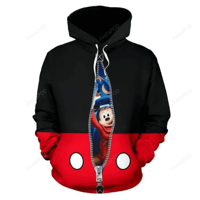 Mickey Fantasia 3d3 All Over Print Hoodie, Zip-up Hoodie
