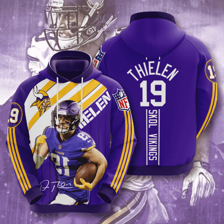 Adam Thielen Minnesota Vikings 3D All Over Print Hoodie & Zip Hoodie