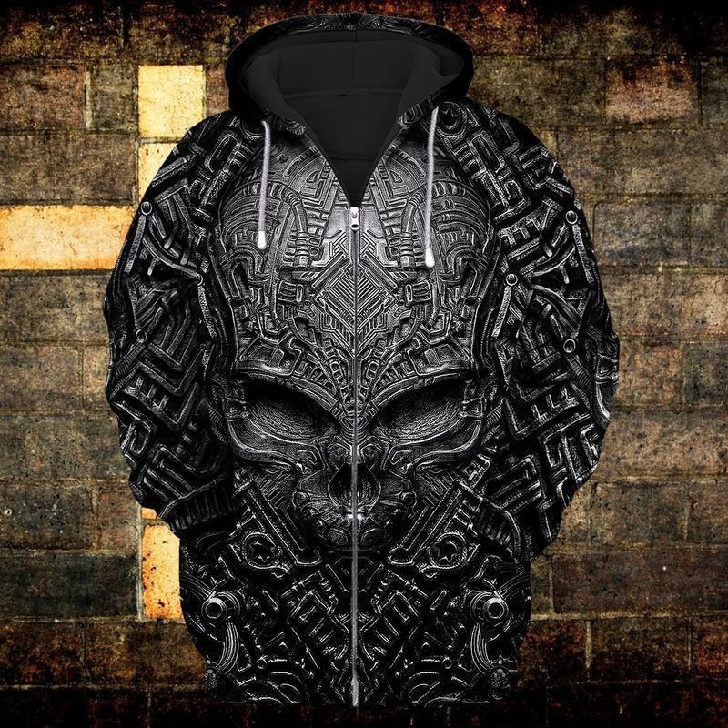 Black Skull 3d Hoodie Zip Hoodie