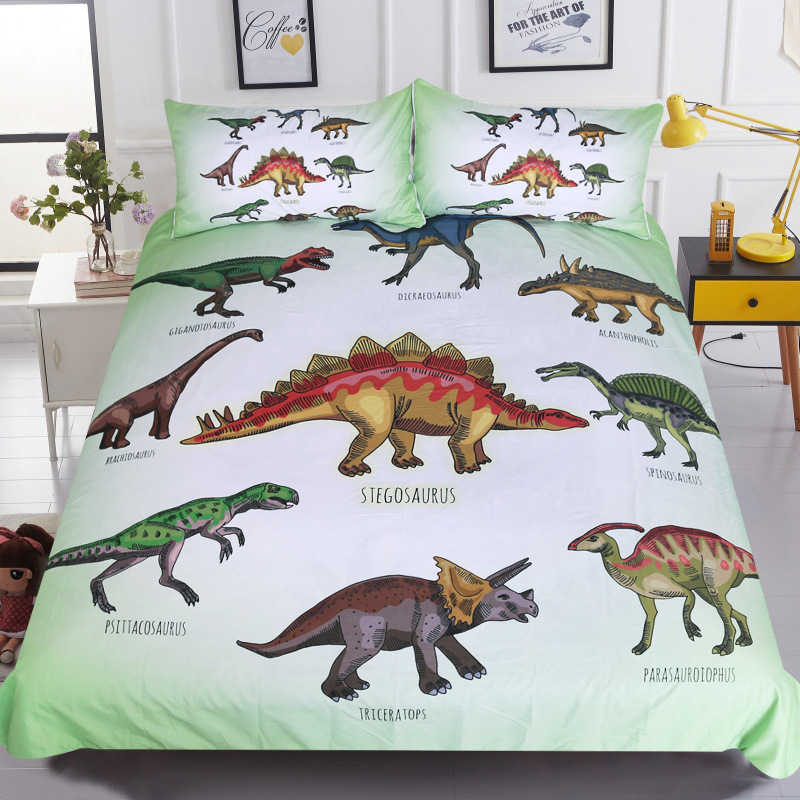 Dinosaur Bedding Set Psittacosaurus Brachiosaurus Triceratops Dinosaurs Duvet Covers