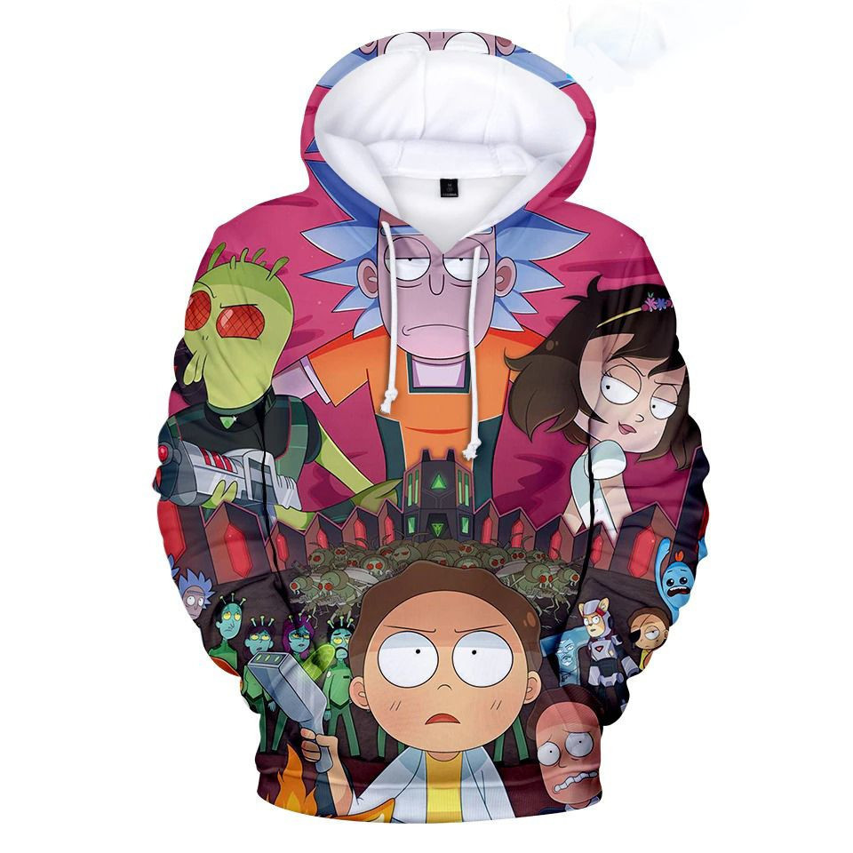 Rick And Morty Gift Over Print 3d Hoodie Zip Hoodie 883