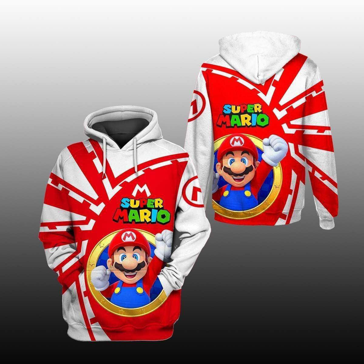 Super Mario Shirt 81, 3d Hoodie Zip Hoodie