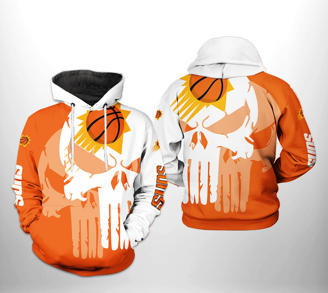 Phoenix Suns Team Skull 3D All Over Print Hoodie & Zip Hoodie