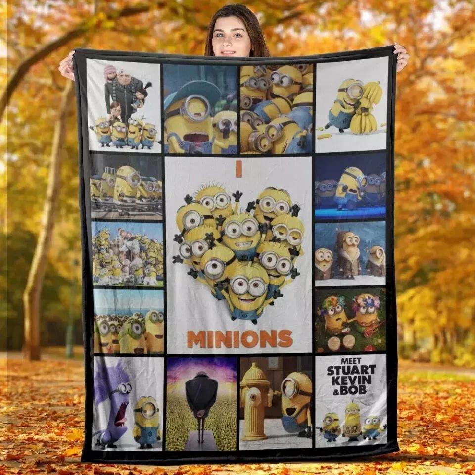 Minions Blanket Despicable Me Cartoon Movies Fleece Sherpa Blanket