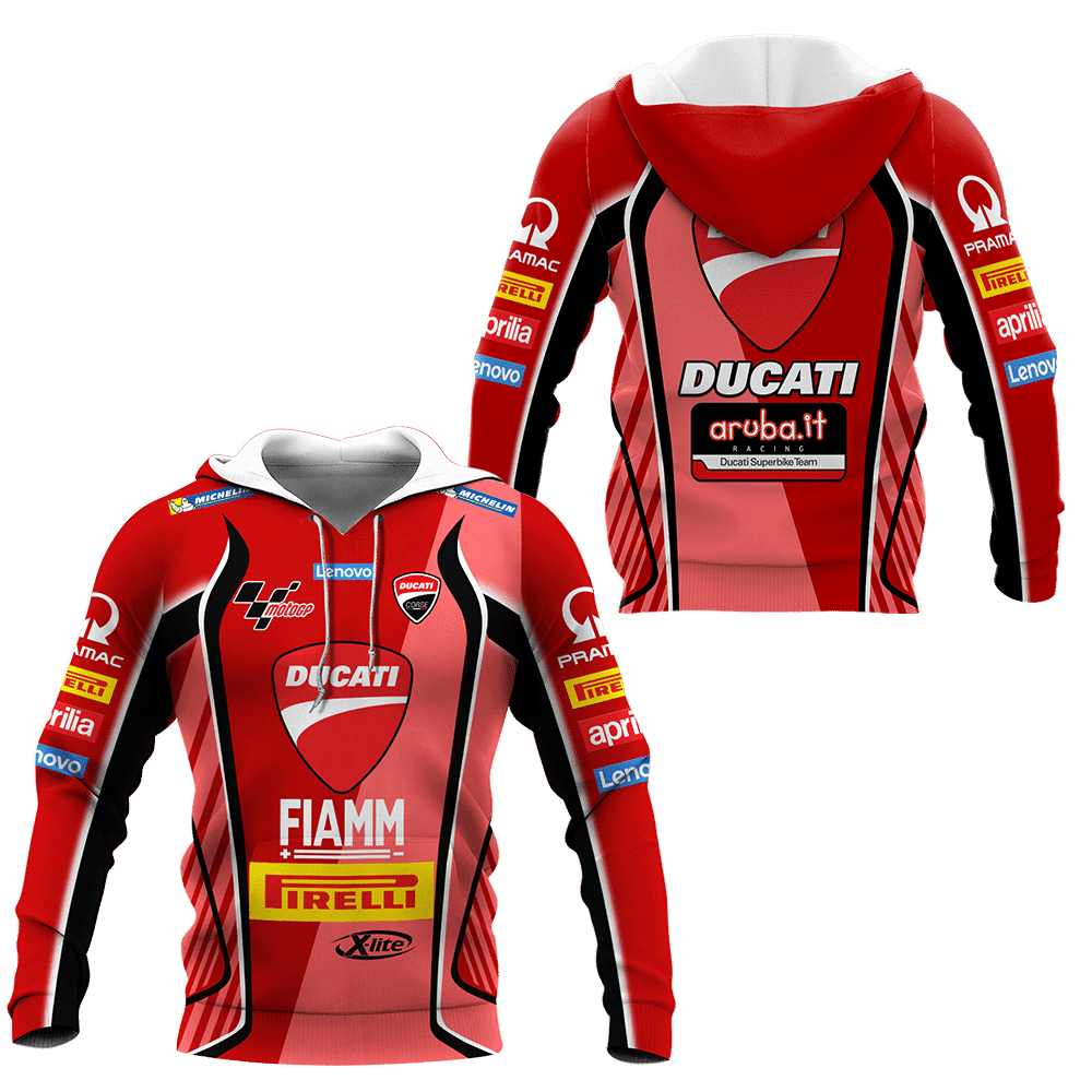 Ducati Superbike Team All Over Print Hoodie, Zip Hoodie 483