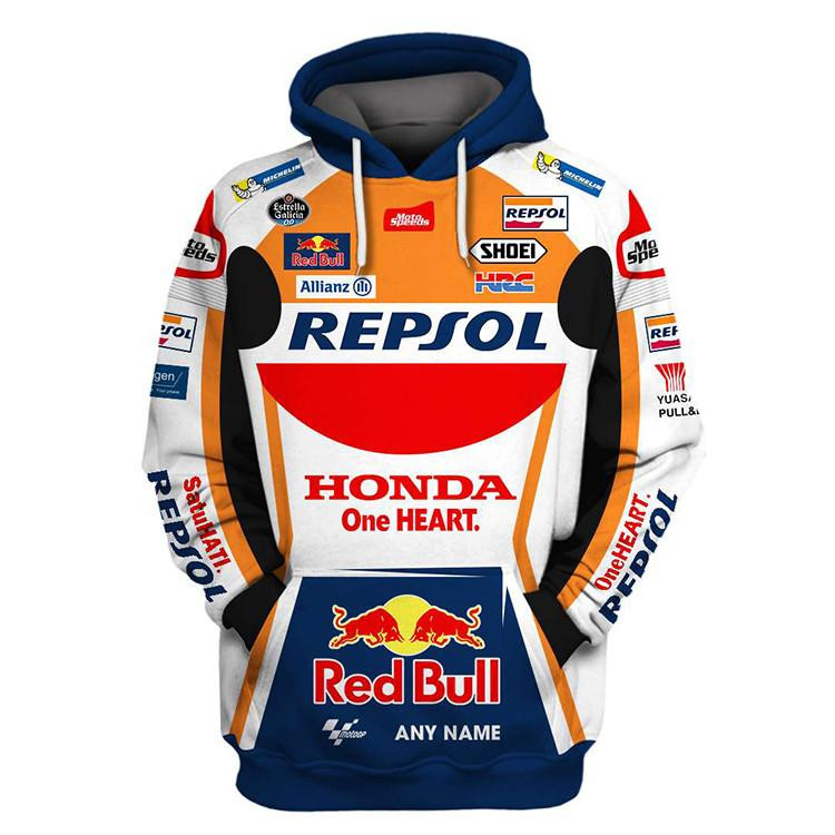 Red Bull Repsol Honda Personalized All Over Print Hoodie, Zip Hoodie 413