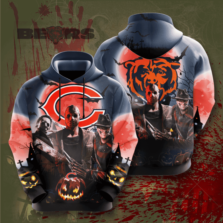 Chicago Bears 3D All Over Print Hoodie & Zip Hoodie
