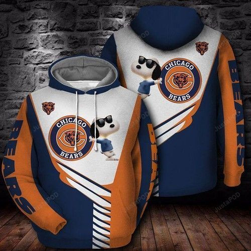Chicago Bears Snoopy 3D All Over Print Hoodie & Zip Hoodie