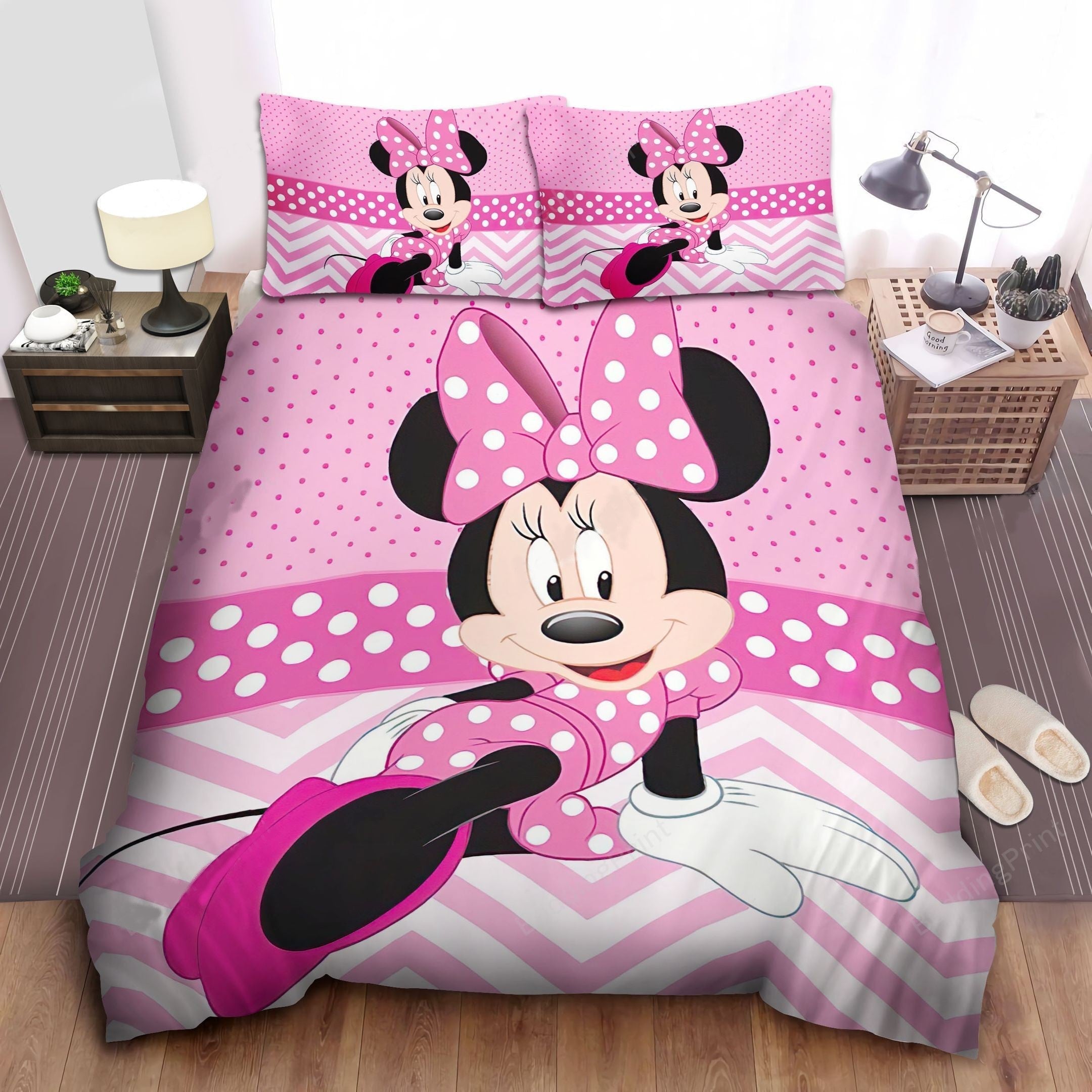 Minnie Bedding Set DN Minnie Photograph Posing Duvet Covers White