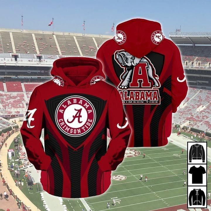 Alabama Crimson Tide Fan 3D All Over Print Hoodie & Zip Hoodie