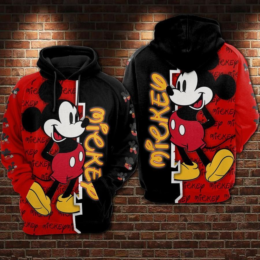 Mickey Mouse Movies Over Print 3d Hoodie Zip Hoodie 652