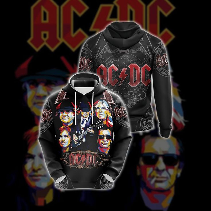 Acdc Unisex 3d Hoodie Zip Hoodie
