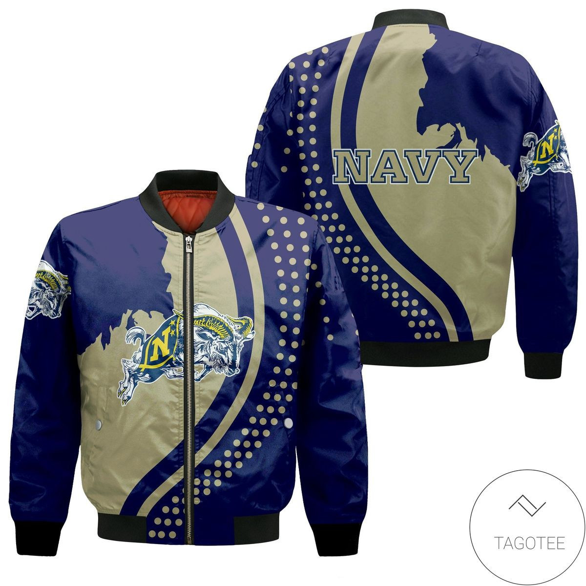 Navy Midshipmen USA Map Bomber Jacket