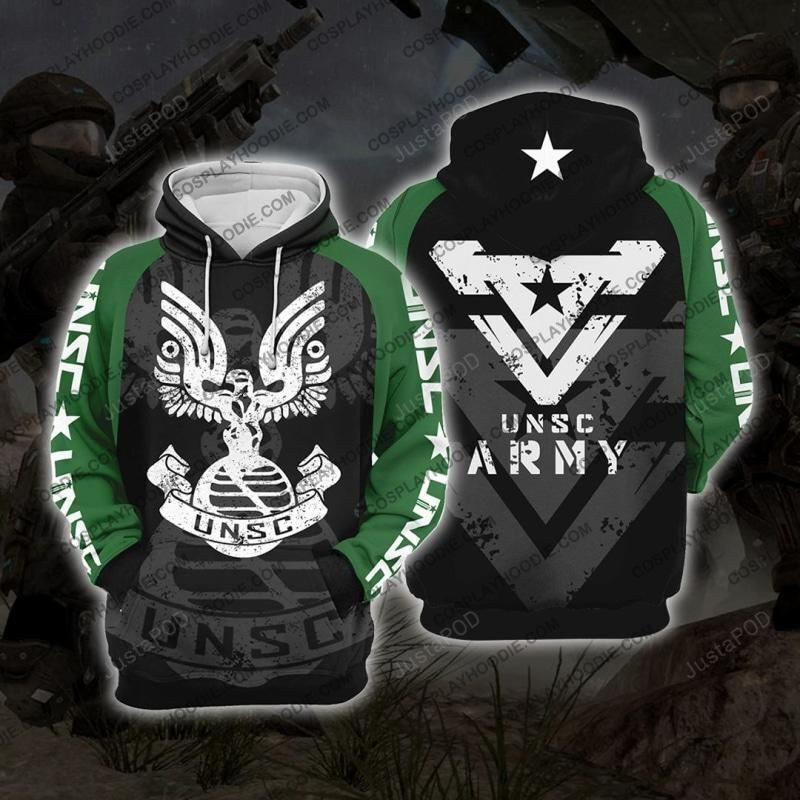 HALO UNSC Army H2 3D All Over Print Hoodie & Zip Hoodie