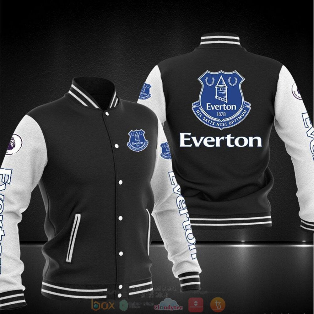 Everton FC Black White Baseball Jacket
