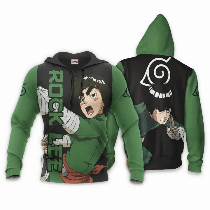 Rock Lee Naruto 3d Hoodie Zip Hoodie